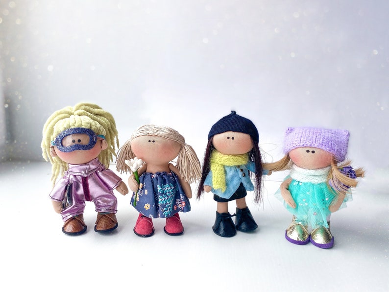 gallentines day gift Cute keychain country tilda doll