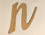 extra large mdf letters. 20cm, 30cm, 40cm, 50cm, personalised, cursive letter, 6mm mdf initial - quot typo upright quot