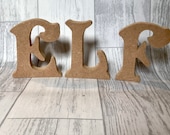 Freestanding E L F, elf lettering, elf crafts, Christmas craft blank letters