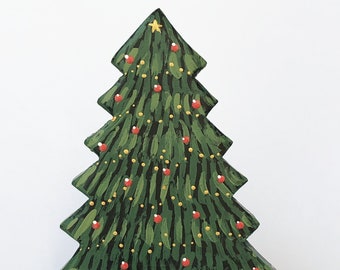 5" Wooden Christmas Tree - Holiday Decoration