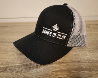 Acres of Clay Hat Black with White Mesh
