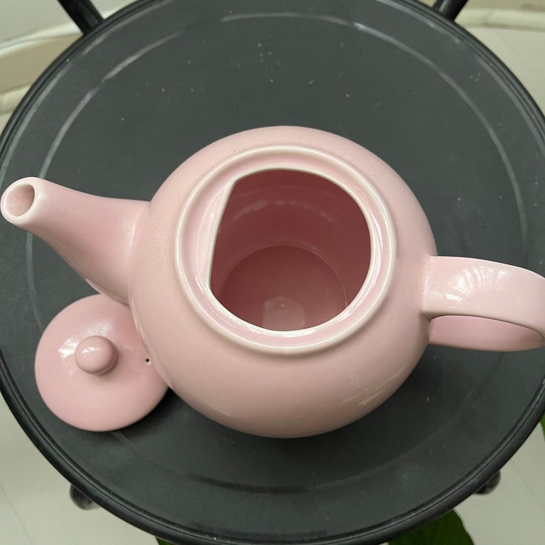 Vintage Pink Globe Teapot Fine Porcelain Designed in Britain Etsy