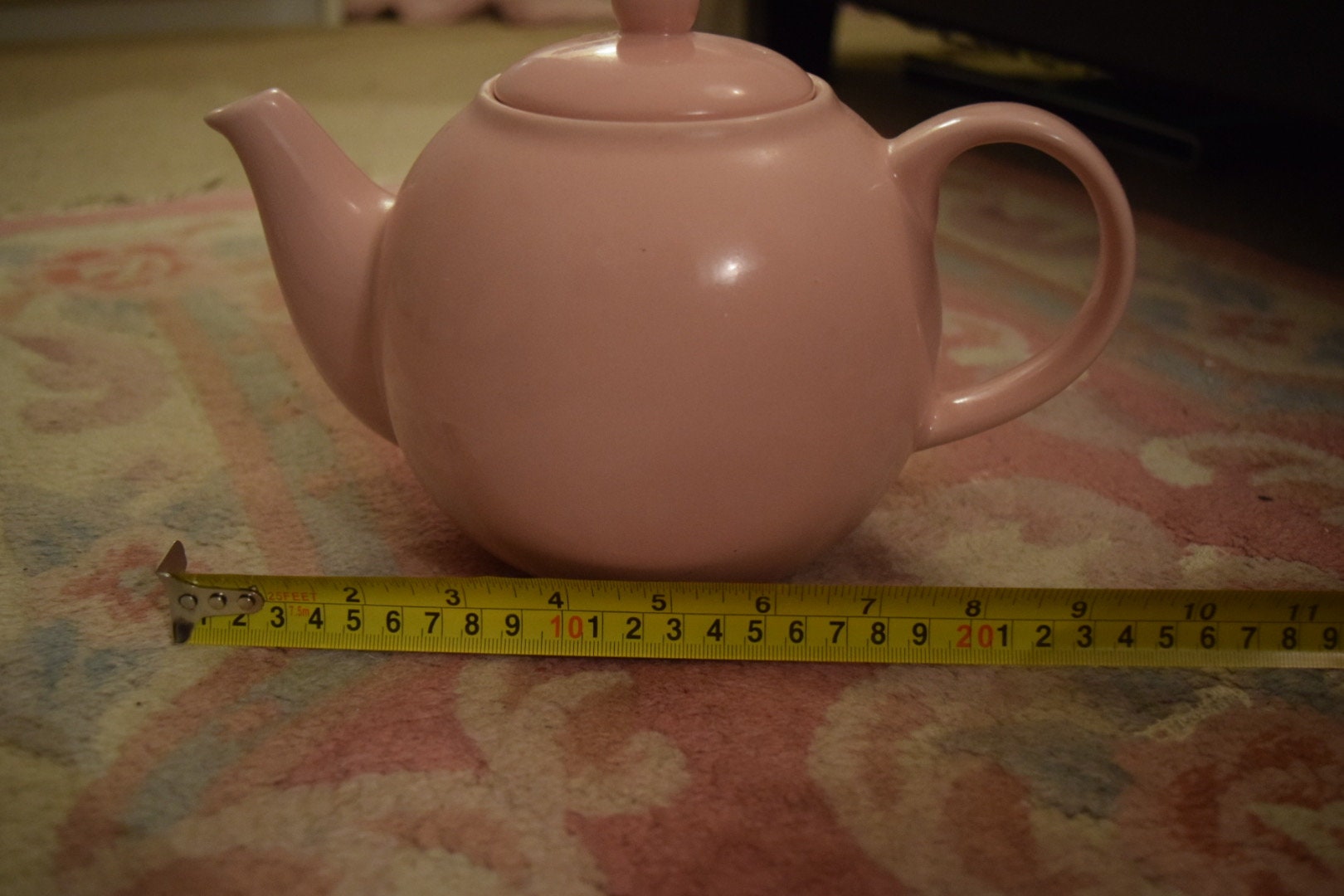 Vintage Pink Globe Teapot Fine Porcelain Designed in Britain Etsy