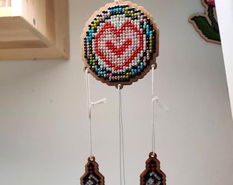 Love catcher Diamond painting Charm Kit by Wizardi. Quick & Easy Diamond art project. DIY Dreamcatcher kit WWP205
