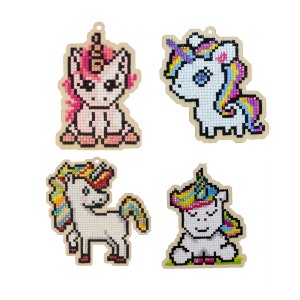 Diamond painting Unicorn Charm Kit by Wizardi. Quick & Easy Diamond art project. WWP293, WWP338, CSW305, WWP345