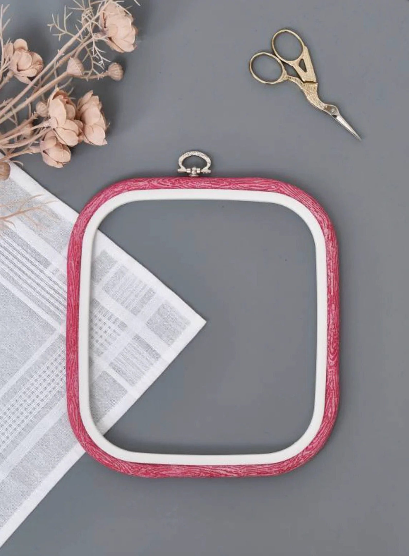 Pvc Hoop Style Frame Plastic Square Hoop Nurge Pink in Different Sizes. Good Stretch Plastic ...