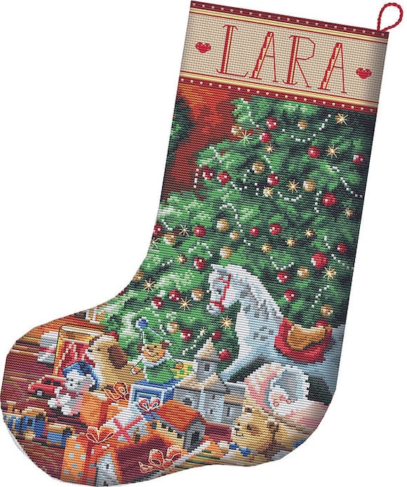 Сhristmas Stocking Christmas Tree Counted Crossstitch Kit Etsy