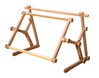 Oriole Universal Embroidery Stand. Sofa and Table Adjustable Wooden Frame for Stitching by Crafting Spark
