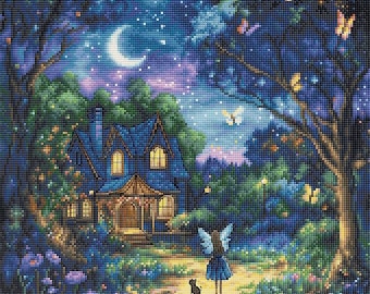 ライブラリーオブルイナ　刺繍ピッチセット Letistitch Cross Stitch Kit – L9942 Luna's Garden With 52 Colors