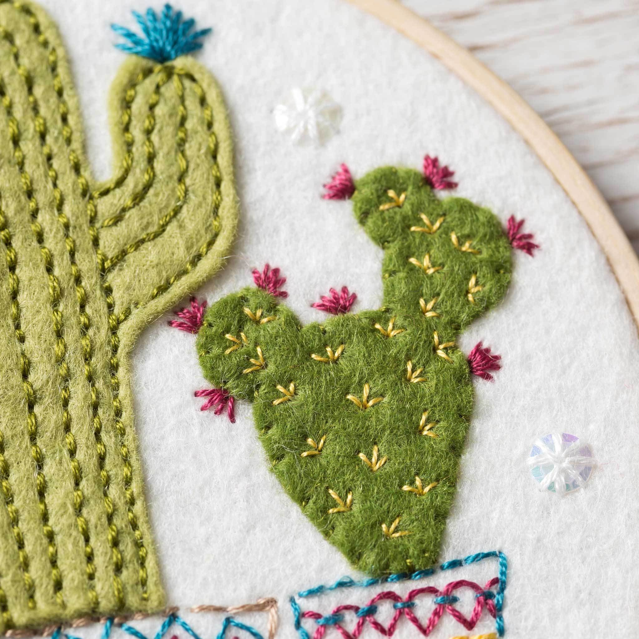Cactus - Felting Kit. Needle Felting Kit. Applique Felt Kit for ...