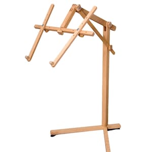 Flamingo Floor Embroidery Stand. Sturdy Wooden Frame Holder for Comfortable Stitching by Crafting Spark CSFL1