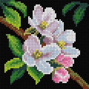 Gobelin canvas for halfstitch without yarn - Apple Blossom. by Orchidea 3479D