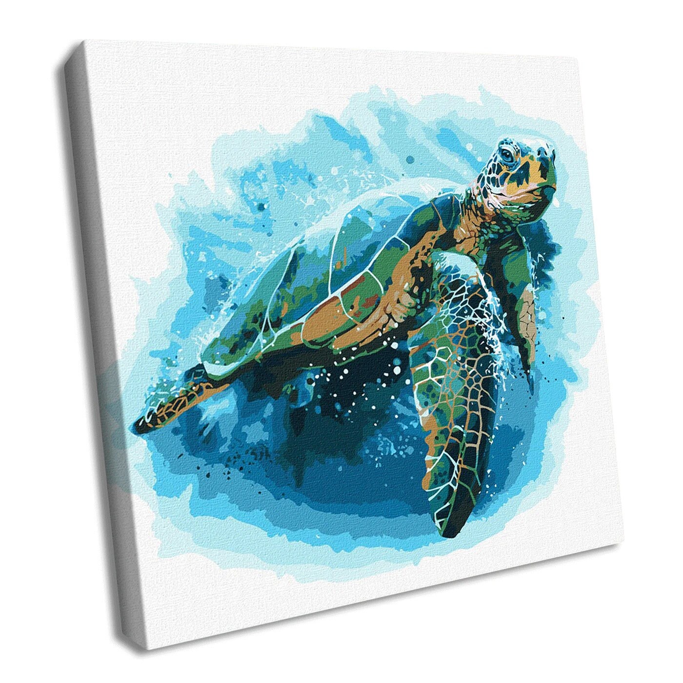Sea Turtle Paint By Number Kit For Adults | DIY Painting With