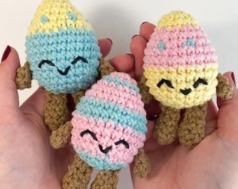DIY Crochet Kit Happy Hoppy Easter Eggs – Handmade Amigurumi Easter Eggs. DIY Crochet Decor. Cute Easter Gift Idea by Hoooked PAK286