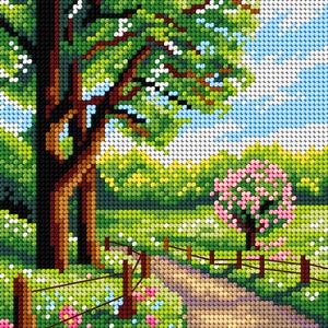 Gobelin canvas for halfstitch without yarn Four season - Spring. by Orchidea 3471F