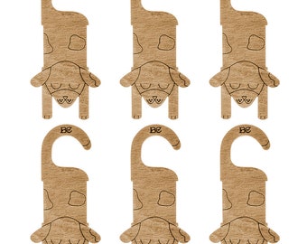 Dog Floss Bobbins. Cute Sleeping Doggy Sewing Spools. Plywood Floss Organizer by Wonderland Crafts. FLC-080(S)