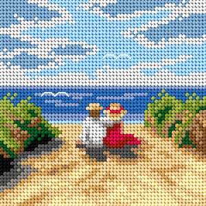 Gobelin canvas for halfstitch without yarn - At the Seaside. by Orchidea 3534D