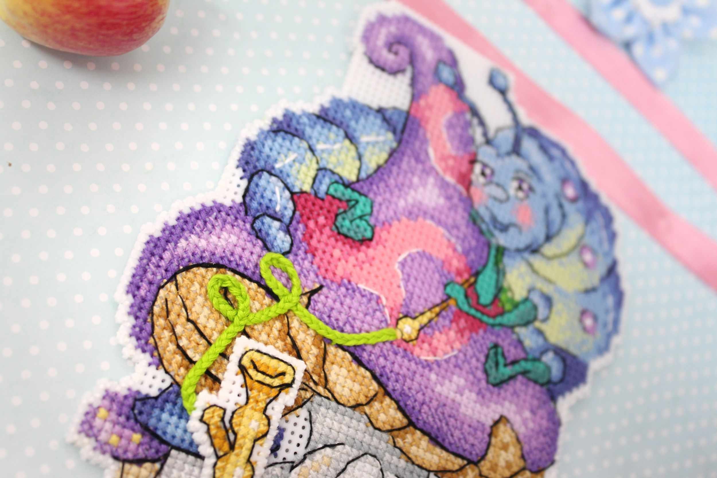 Wise Caterpillar Counted Crossstitch Doublesided Kit on Etsy