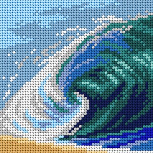 Gobelin canvas for halfstitch without yarn - Wave. by Orchidea 3535D