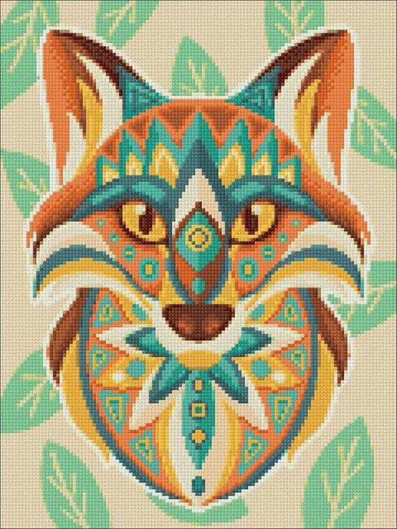 Crafting Spark (Wizardi) Colorful Fox CS2543 11.8 x 15.7 Inches Crafting Spark Diamond Painting Kit