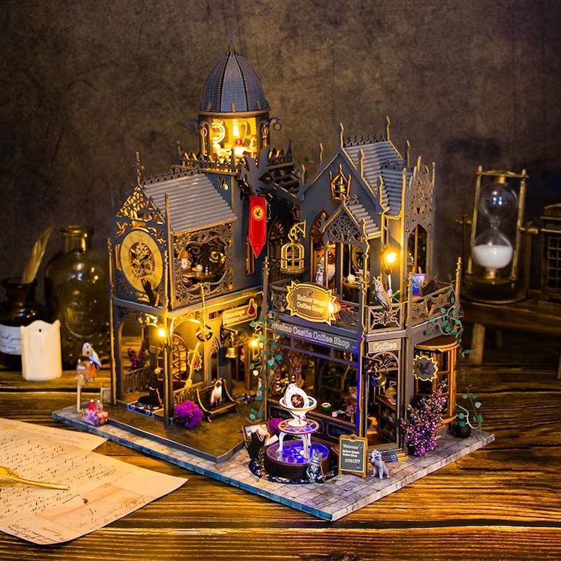 Magic Castle Wizardi DIY Miniature Dollhouse Kit - Enchanted Gothic ...