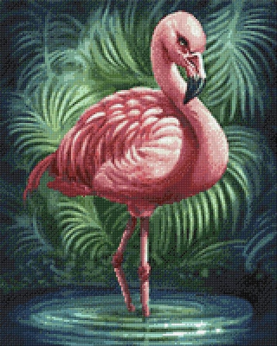 Flamingo Diamond Painting Set by Crafting Spark. CS2572 Diamond