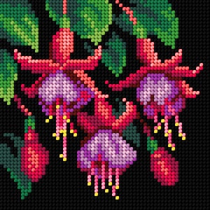 Gobelin canvas for halfstitch without yarn - Fuchsia. by Orchidea 3477D