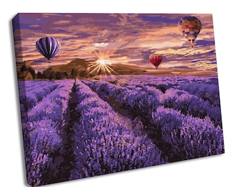 Kit de pintura por números Provance Fields Lavanda en Toscana KHO2839 19.69 x 15.75 pulgadas Pintura acrílica DIY Envío a EE. UU. Regalo hecho a mano. ideyka