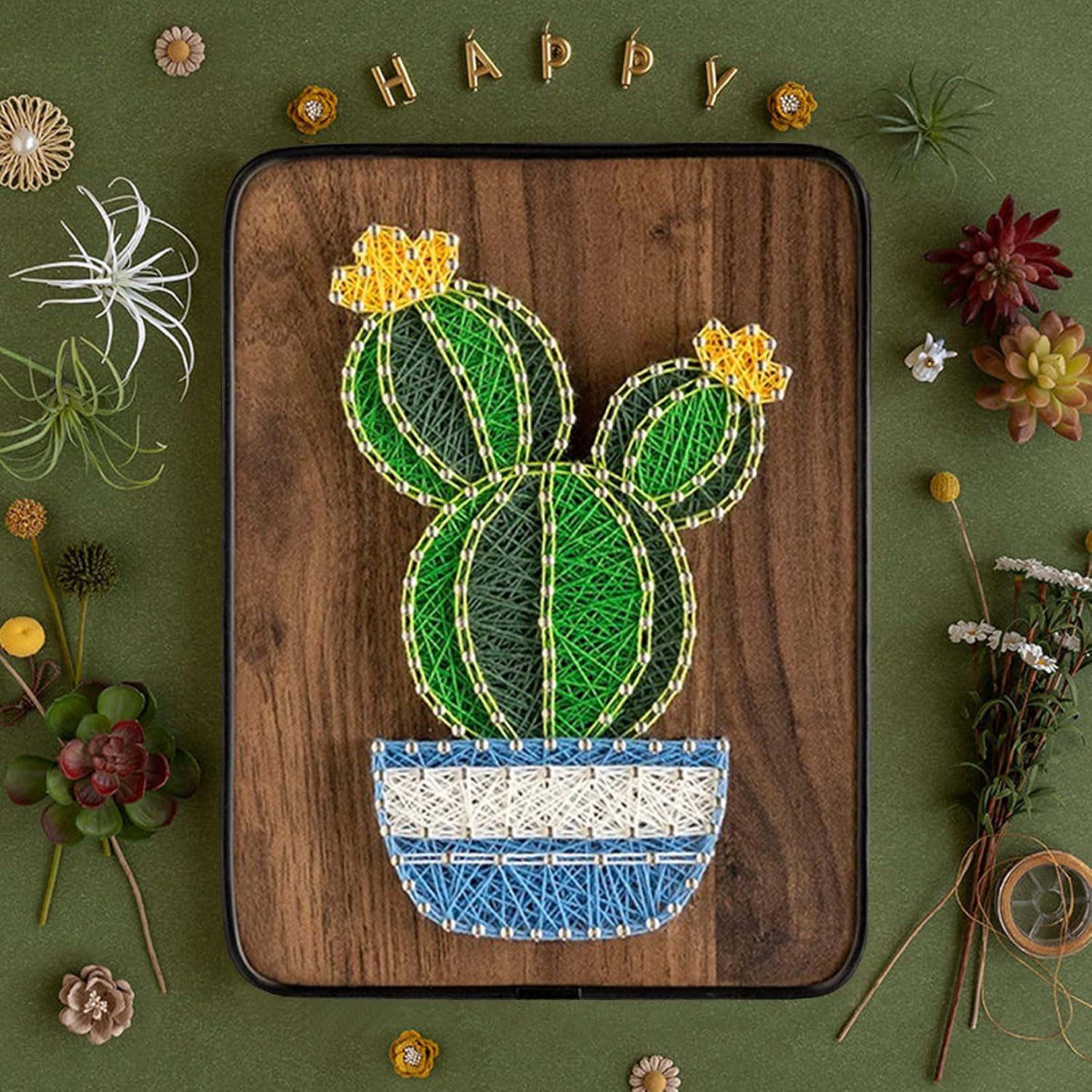 String Art DIY Kit – Cactus, Succulent, Clover & Lemon Designs. Floral ...