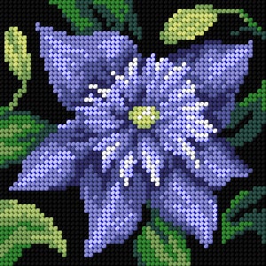 Gobelin canvas for halfstitch without yarn - Clematis. by Orchidea 3478D