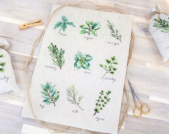 Spices and Herbs Still Life  cross-stitch kit on Aida 16 count canvas.  Cross Stitch kit by Luca-s B2346l