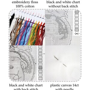 Сounted Cross Stitch Kit with Plastic Canvas - Gnomes in Cups by Crafting Spark 183CS image 3
