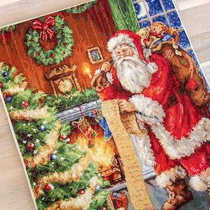 Christmas Santa  - Luca-s counted cross-stitch kit on Zweigart Aida 18 count canvas. Santa Claus B578L