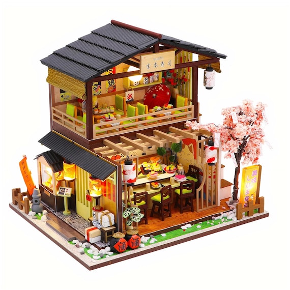 DKD Home Decor – Set Di Sushi In Bambù E Gres, 12 Pezzi, Decorazione Albero Orientale, Per 4 Persone, Lavabile In Lavastoviglie