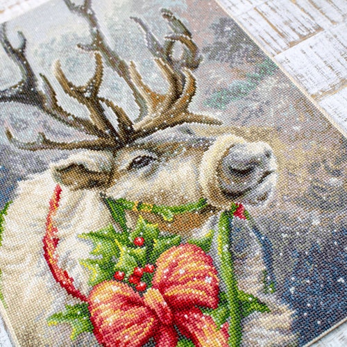 Halloween Black Cat Crossstitch Kit on Aida 14 Count Canvas. Etsy