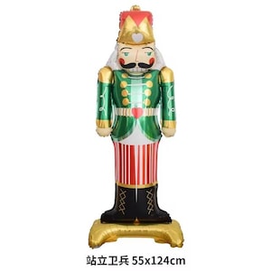 Christmas Mylar Balloon Nutcracker Decoration. Foil Balloon Decoration. Standing Balloon for Parties by Wizardi  F07M1-53