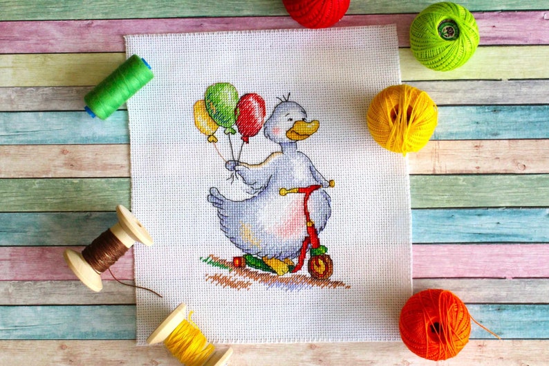 Towards Holiday Crossstitch Kit on Aida 14 Count Canvas. MP Etsy