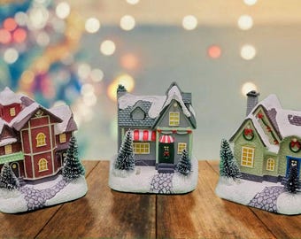 Snow-Covered Christmas House. Holiday House with Festive Details. Charming Christmas Decor by Wizardi. Christmas Village