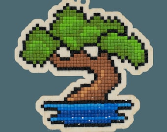 Bonsai Tree Diamond painting Charm Kit by Wizardi. Flowers Beginner Animal Diamond art Kit. CSW423