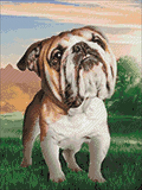 Bulldog Diamond Painting Set by Crafting Spark. CS2537 Diamond Art