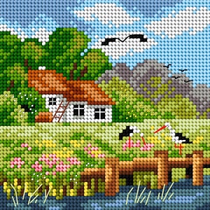 Gobelin canvas for halfstitch without yarn Four Seasons - Spring. by Orchidea 2590D
