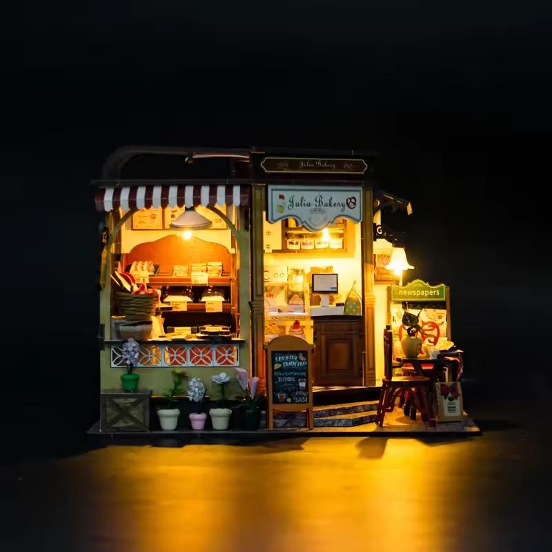 Julia Bakery Wizardi DIY Miniature Kit - Cozy Artisan Bakery With