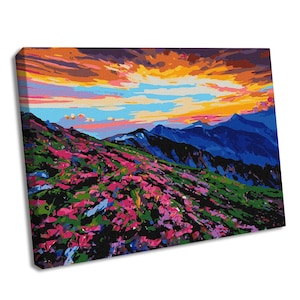 Wonderland Paint by Numbers kit. Nature Painting 19.69 x 15.75 in. USA Shipping. Easy DIY Acrylic Painting By Numbers by Ideyka KHO2889