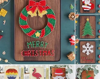 String Art Kit – Handmade Festive Home Decor. Nail Painting Patterns by Wizardi