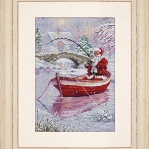 Christmas Santa  - Luca-s counted cross-stitch kit on Zweigart Aida 16 count canvas. Santa Claus BU5014L