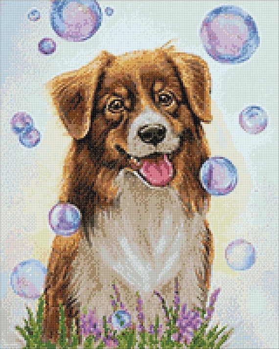 Cute Dog Diamond Painting Set by Crafting Spark. CS2715 Diamond Art Kit.  Labrador Large Diamond Painting Kit -  Denmark