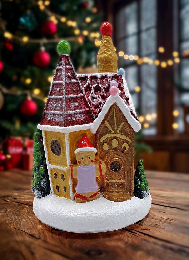 Christmas Village Set - Gingerbread Houses With Gingerbread Men ...