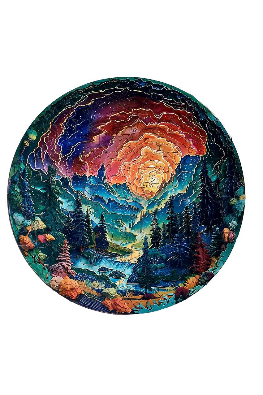 Mountains Landscape - Jigsaw Wooden Puzzle 11.69