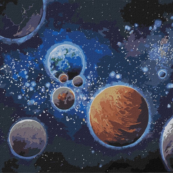 Space Paint by Number Etsy