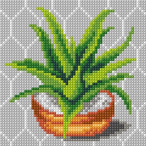 Needlepoint Canvas for Halfstitch Without Yarn Cacti. Hand-Stitched Decorative Tapestry for DIY Art & Gifts by Orchidea 3403D